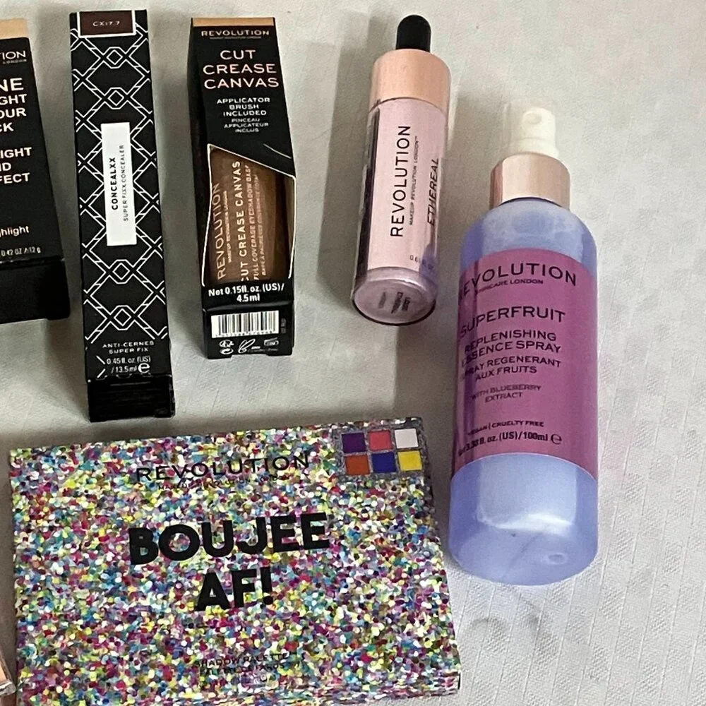 Revolution Makeup Lot Of 10 Concealers Contour Primer Blush Eyes & More